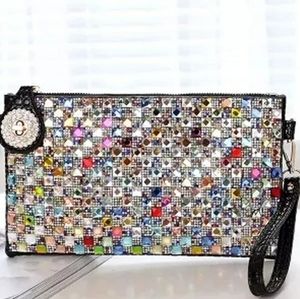 Boss Babe Jewel Clutch Bag (black )